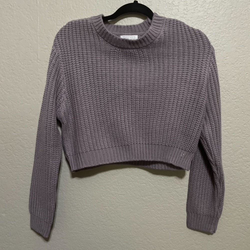 Tilly’s lavender knit cropped sweater